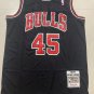 Chicago Bulls #45 Michael Jordan Black Hardod Classics Basketball