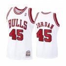 Chicago Bulls #45 Michael Jordan Hardod Classics  White