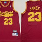 Cleveland Cavaliers #23 LeBron James Red Broadsrd Throwback