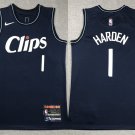 Clippers #1 James Harden City Basketbsall  Navy Blue 2024