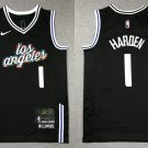 Clippers #1 James Harden City Stitched  Navy Blue 2024