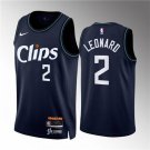 Clippers #2 Kawhi Leonard Basketball  Navy Blue 2024