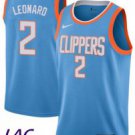 Clippers #2 Kawhi Leonard Icon  Royal Lighte Blue