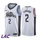 Clippers #2 Kawhi Leonard Latin City Basketball  White