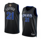 Dallas Mavericks #21 Daniel Gafford Black 2024 Finals City Edition Basketball