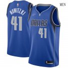 Dallas Mavericks #41 Dirk Nowitzki  Blue