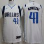 Dallas Mavericks #41 Dirk Nowitzki  White