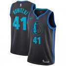 Dallas Mavericks #41 Dirk Nowitzki City  Black