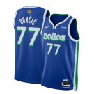 Dallas Mavericks #77 Luka Doncic Blue 2024 Finals City Edition Basketball