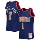 Denver Nuggets #1 Mahmoud Abdul-Rauf Navy 1994-95 Swingman Stitched