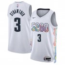 Denver Nuggets #3 Julian Strawther 2024-25 White City Edition
