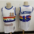 Denver Nuggets #15 Carmelo Anthony throwback  white