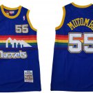 Denver Nuggets #55 Dikembe Mutombo Basketball Retro  Blue