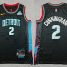 Detroit Pistons #2 Cade Cunningham City Edition  Charcoal Black