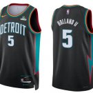 Detroit Pistons #5 Ron Holland II City Edition  Charcoal Navy 2025-26