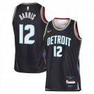 Detroit Pistons #12 Tobias Harris City Edition  Charcoal Gray Black