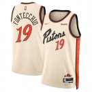 Detroit Pistons #19 Simone Fontecchio Cream 202425 City Edition Stitched