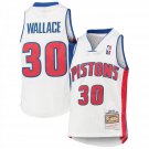 Detroit Pistons #30 Rasheed Wallace Mitchell & Ness Swingman  White