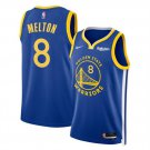 Golden State Warriors #8 De'Anthony Melton Blue Icon Edition Stitched Basketball