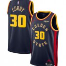 Golden State Warriors #30 Stephen Curry Navy 2024 25 City Edition Swingman Stitched
