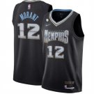 Grizzlies #12 Ja Morant City  Black Stitched