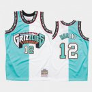 Grizzlies #12 Ja Morant White Green Split T Tone