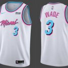 Heat #3 Dwyane Wade White NBA Swingman City Edition