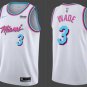 Heat #3 Dwyane Wade White NBA Swingman City Edition