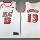 Heat #13 Bam Adebayo Retro Classic Edition  White 2023