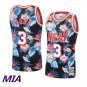 Heat 3 Dwyane Wade Mitchell & Ness Floral Fashion  Black