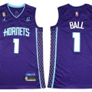 Hornets #1 LaMelo Ball City  Purple Stitched