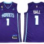 Hornets #1 LaMelo Ball City  Purple Stitched
