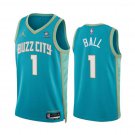 Hornets #1 LaMelo Ball City Basketbsall  Teal Green 2024
