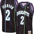 Hornets #2 Larry Johnson Basketball  Black