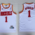 Houston Rockets #1 Tracy McGrady Basketball  White Throwback