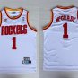 Houston Rockets #1 Tracy McGrady Basketball  White Throwback