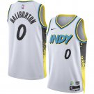 Indiana Pacers #0 Tyrese Haliburton City  White
