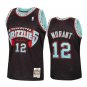 Ja Morant  Memphis Grizzlies #12 Black Throwback Stitched