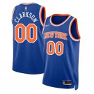 Jordan Clarkson #00 New York Knicks Icon Edition  Blue