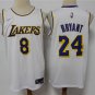 Lakers #8+24 Kobe Bryant 75th Anniversary City  White
