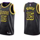 Lakers #15 Austin Reaves With KB Patch Black Stitched City