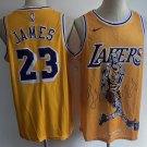Lakers #23 LeBron James Portrait Version  Yellow