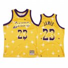 Lakers #23 LeBron James Yellow Classic  Airbrush Knit