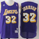 Lakers #32 Magic Johnson Basketball  Purple Throwback