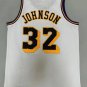 Lakers #32 Magic Johnson Mitchell & Ness  white