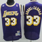 Lakers #33 Kareem Abdul-Jabbar  Purple Throwback