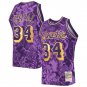Lakers #34 Shaquille O'Neal Purple 1996-97 Mitchell & Ness Stitched