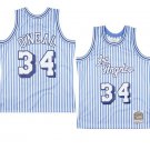 Lakers #34 Shaquille O'Neal White 1996-97 Hardod Classics Throwback