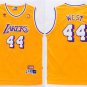 Lakers #44 Jerry West Throwback Basketball  Yellow