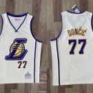 Lakers #77 Luka Doncic Basketball  Apricot Cream Rice White